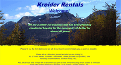 Desktop Screenshot of kreiderrentals.com