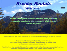 Tablet Screenshot of kreiderrentals.com